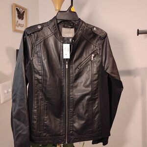New Warm, Classic, Maurices Black Faux Leather Jacket